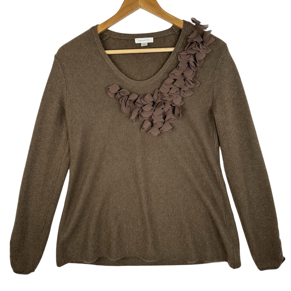 Garnet Hill Brown 100% Cashmere Size XS Sweater